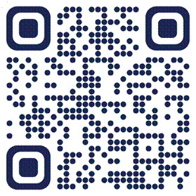 A qr code with blue circles

Description automatically generated