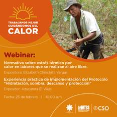 WEBINAR NORMATIVA SOBRE ESTRÉS TÉRMICO POR CALOR